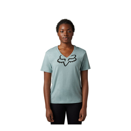Fox Racing Womens Boundary V-Neck Tee - Gunmetal