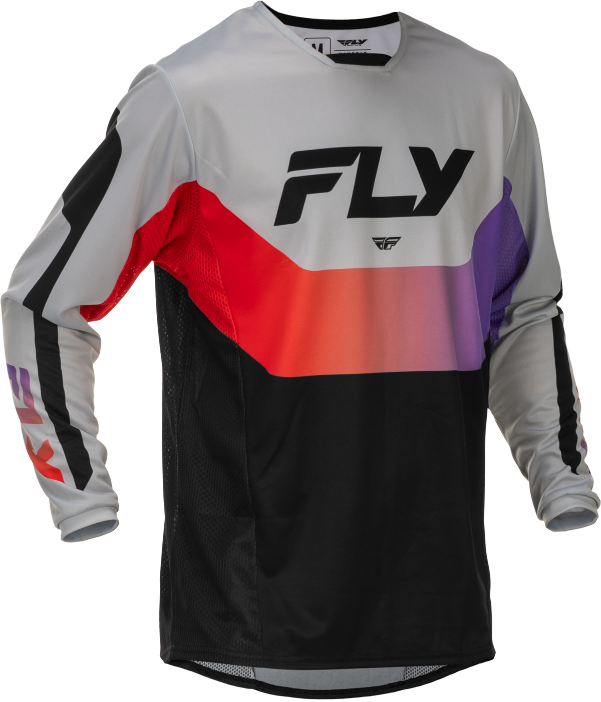 Fly Racing Kinetic Jersey - Grey/Red/Purple/Black
