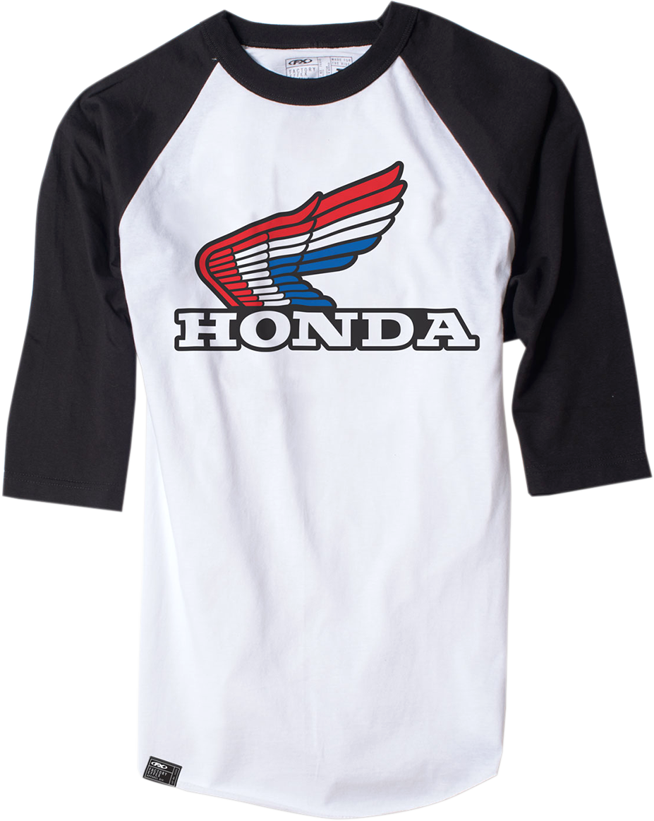 Facotry Effex Vintage Honda Baseball T-Shirt - White/Black