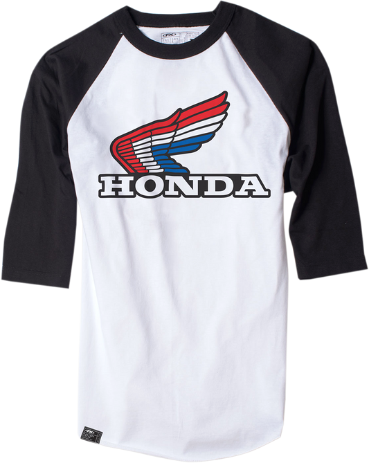 Facotry Effex Vintage Honda Baseball T-Shirt - White/Black