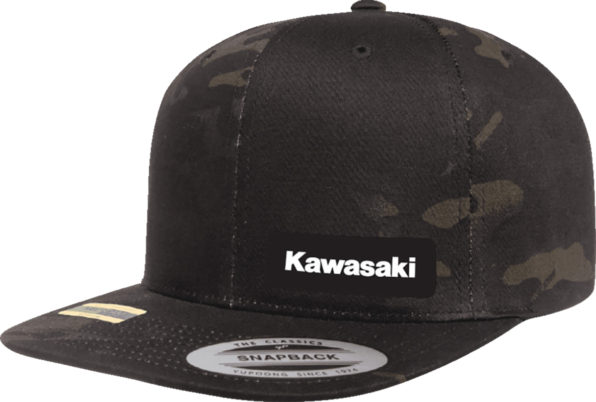 Facotry Effex Kawasaki Snapback Hat - Camo Black