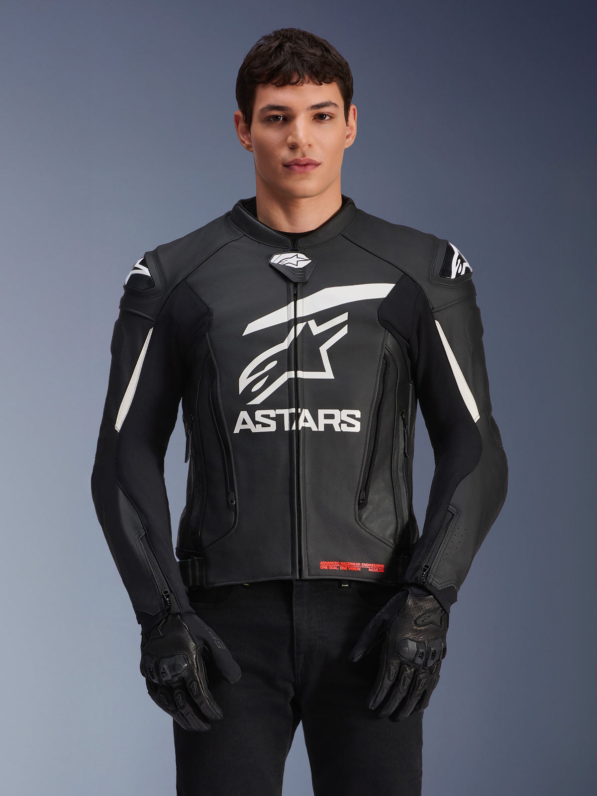 Alpinestars GP Plus V4 Leather Jacket - Black/White