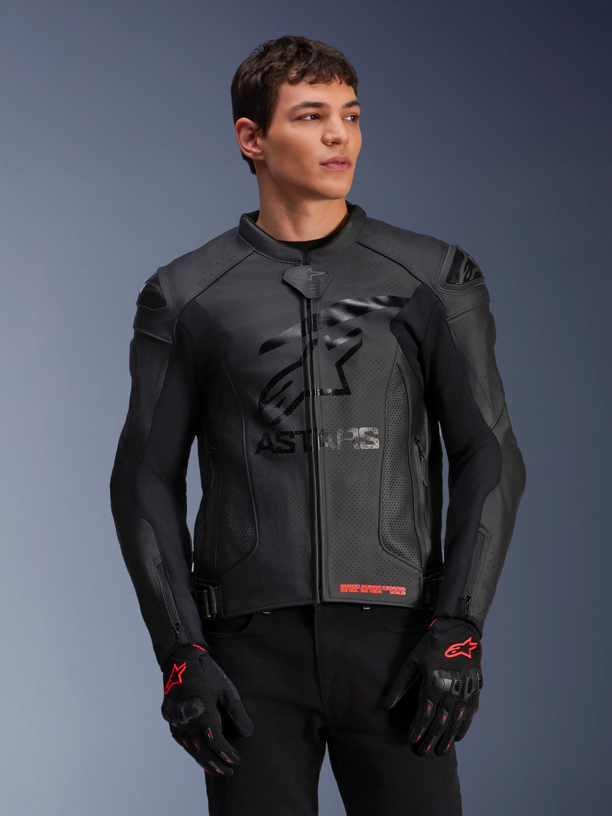 Alpinestars GP Plus R V4 Airflow Leather Jacket - Black/Black