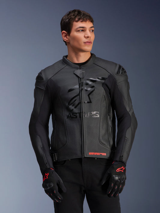 Alpinestars GP Plus R V4 Airflow Leather Jacket - Black/Black