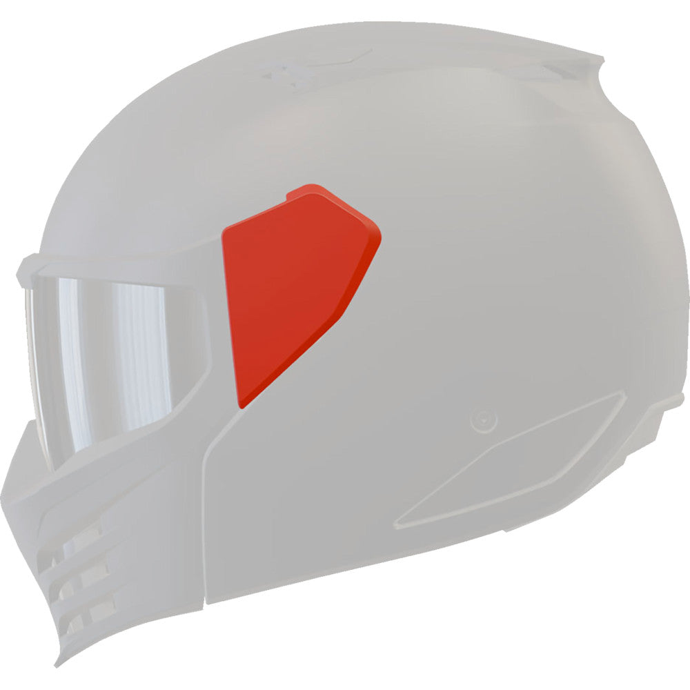 Icon Elsinore Helmet Side Plates - Race Red
