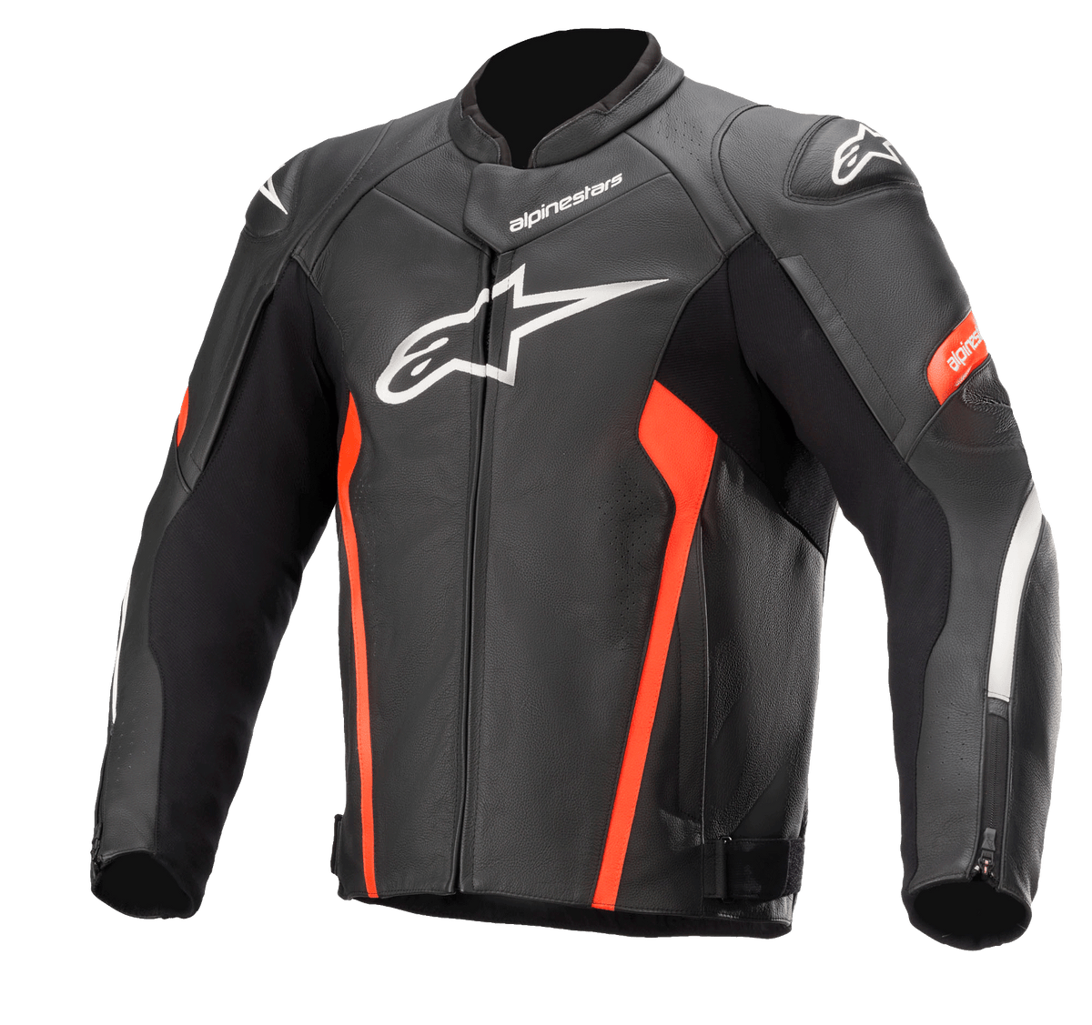 Alpinestars Faster V2 Leather Jacket - Black/Red