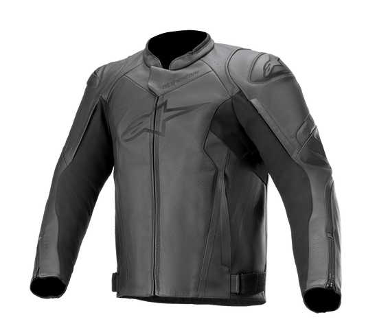 Alpinestars Faster V2 Leather Jacket - Black/Black