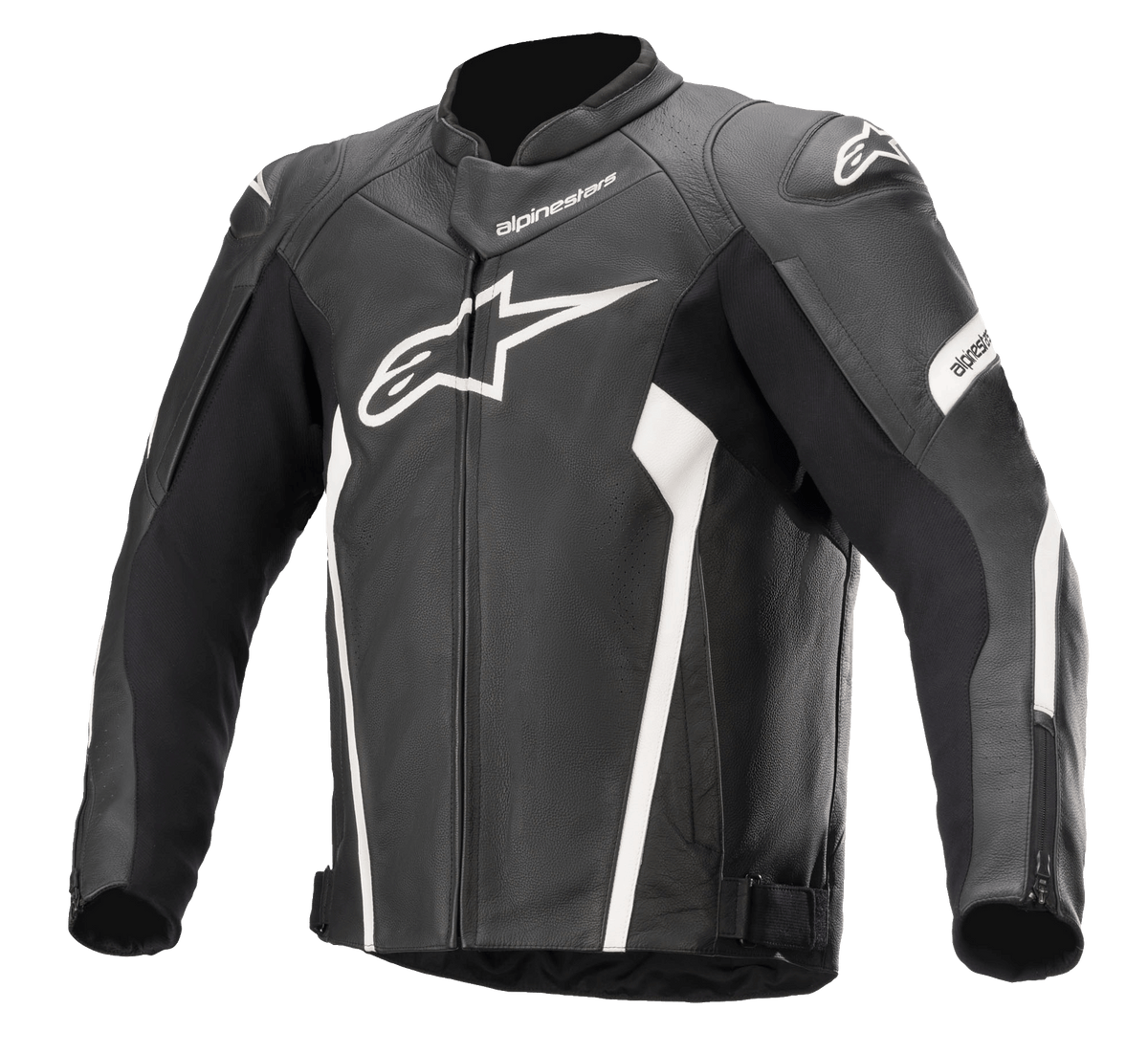 Alpinestars Faster V2 Leather Jacket - Black/White