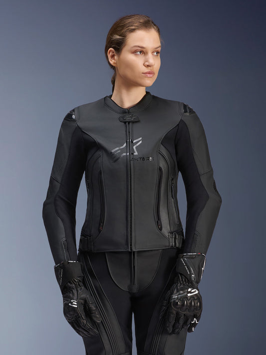 Alpinestars Womens Stella GP Plus V4 Leather Jacket - Black/Black