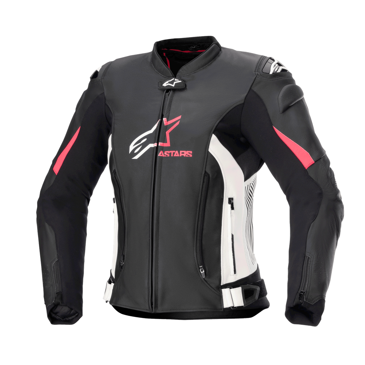 Alpinestars Womens Stella GP Plus V4 Leather Jacket - Black/White/Diva Pink