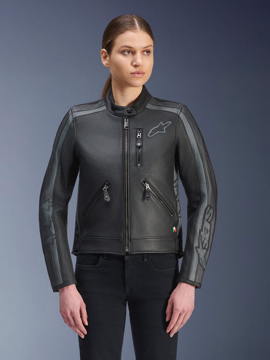 Alpinestars Womens Stella Dyno Leather Jacket - Black