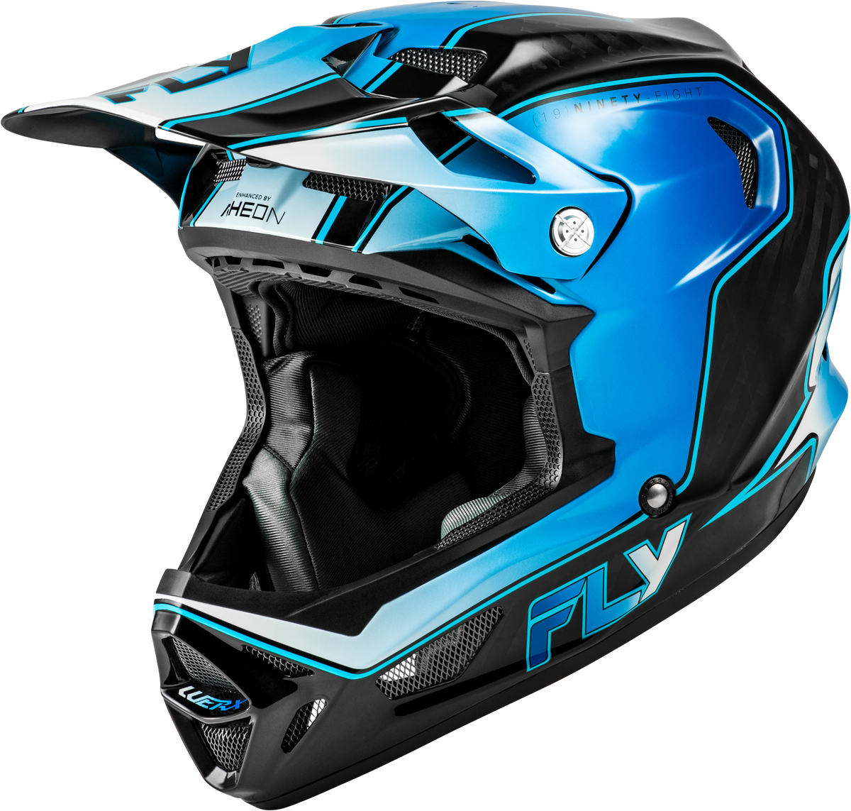 Fly Racing Werx-R Flow Carbon Helmet - Black Carbon/Blue/White