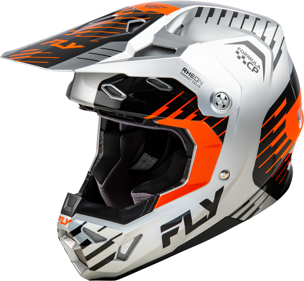 Fly Racing Formula CP Slice Youth Helmet - Grey/Orange/Black