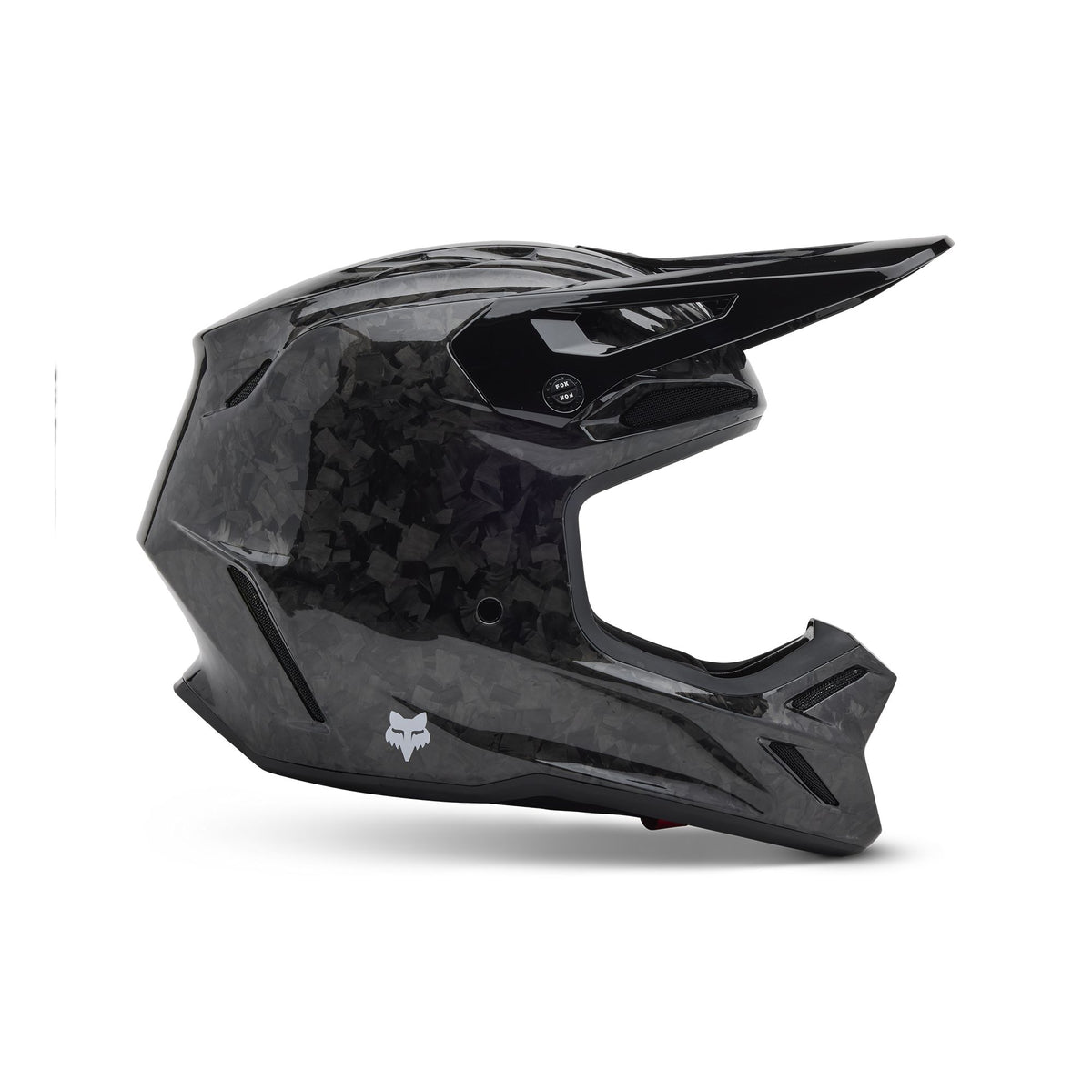 Fox Racing V3 Rs Carbon Solid Helmet - Black