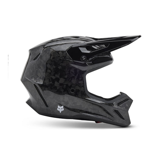 Fox Racing V3 Rs Carbon Solid Helmet - Black