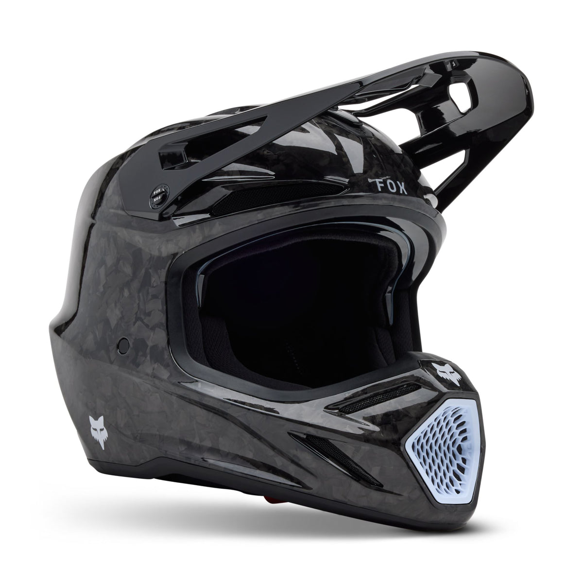 Fox Racing V3 Rs Carbon Solid Helmet - Black