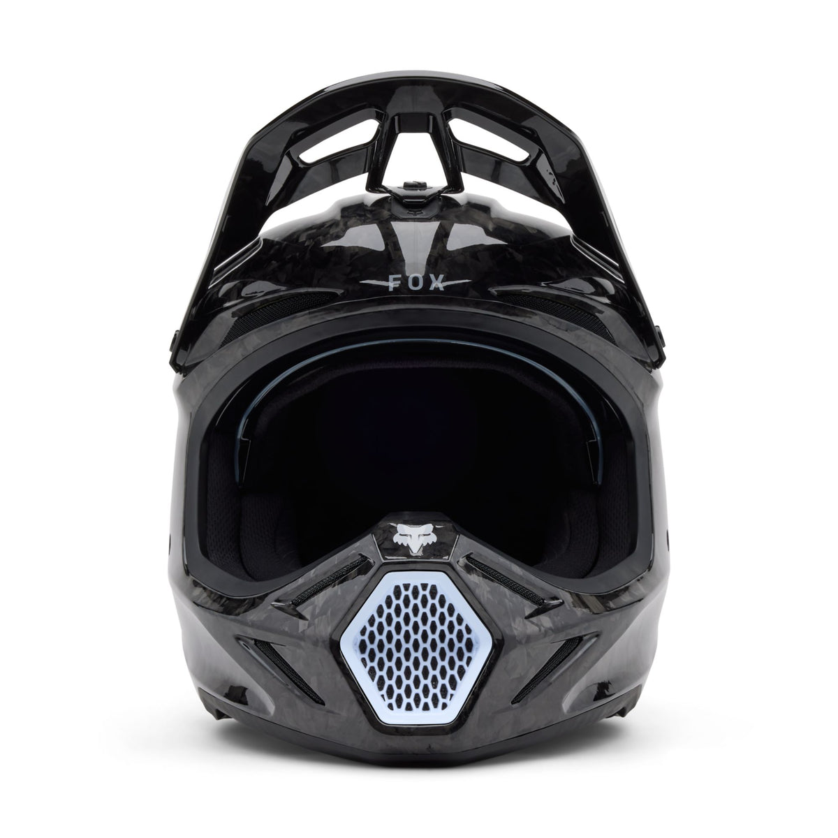 Fox Racing V3 Rs Carbon Solid Helmet - Black