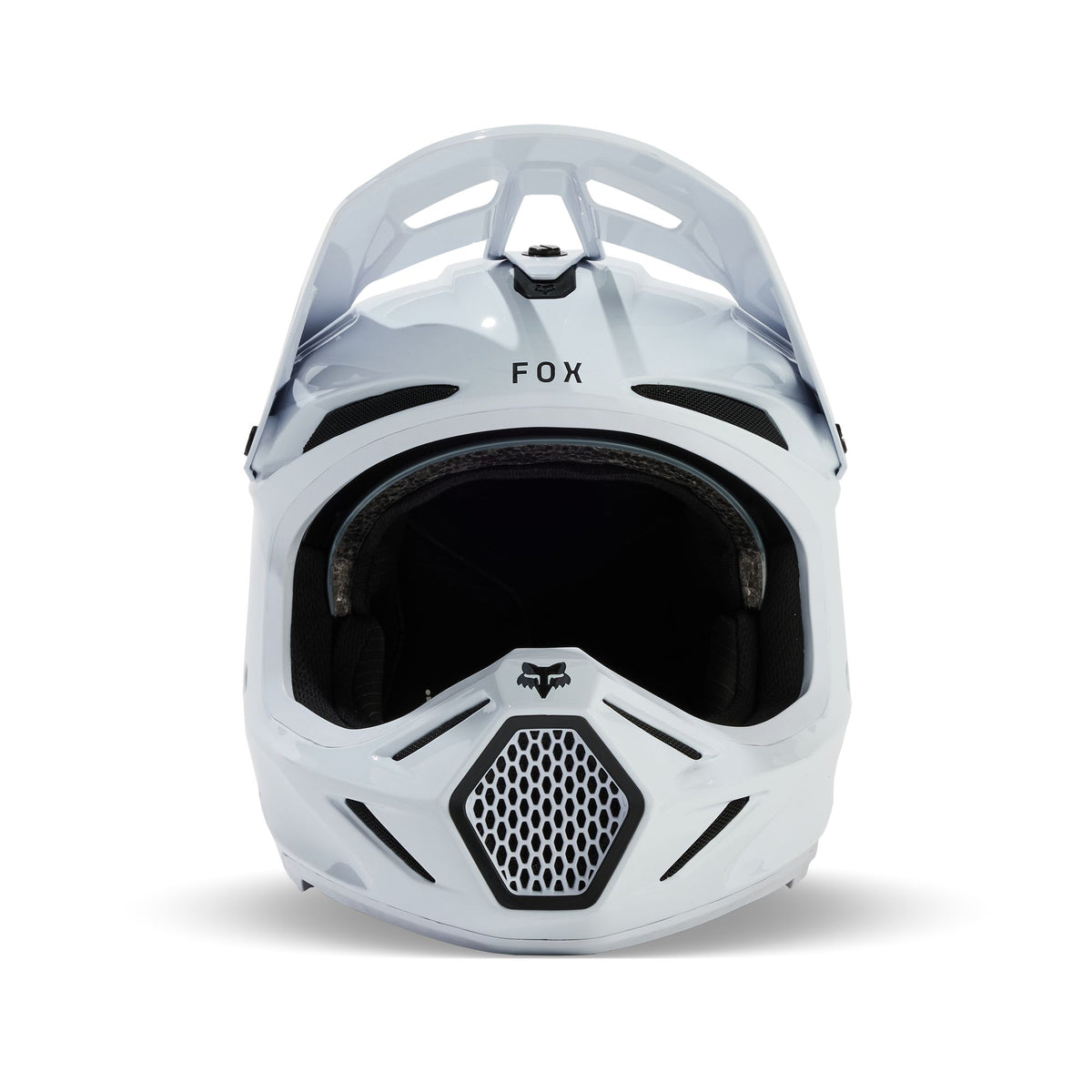 Fox Racing V3 Rs Carbon Solid Helmet - White