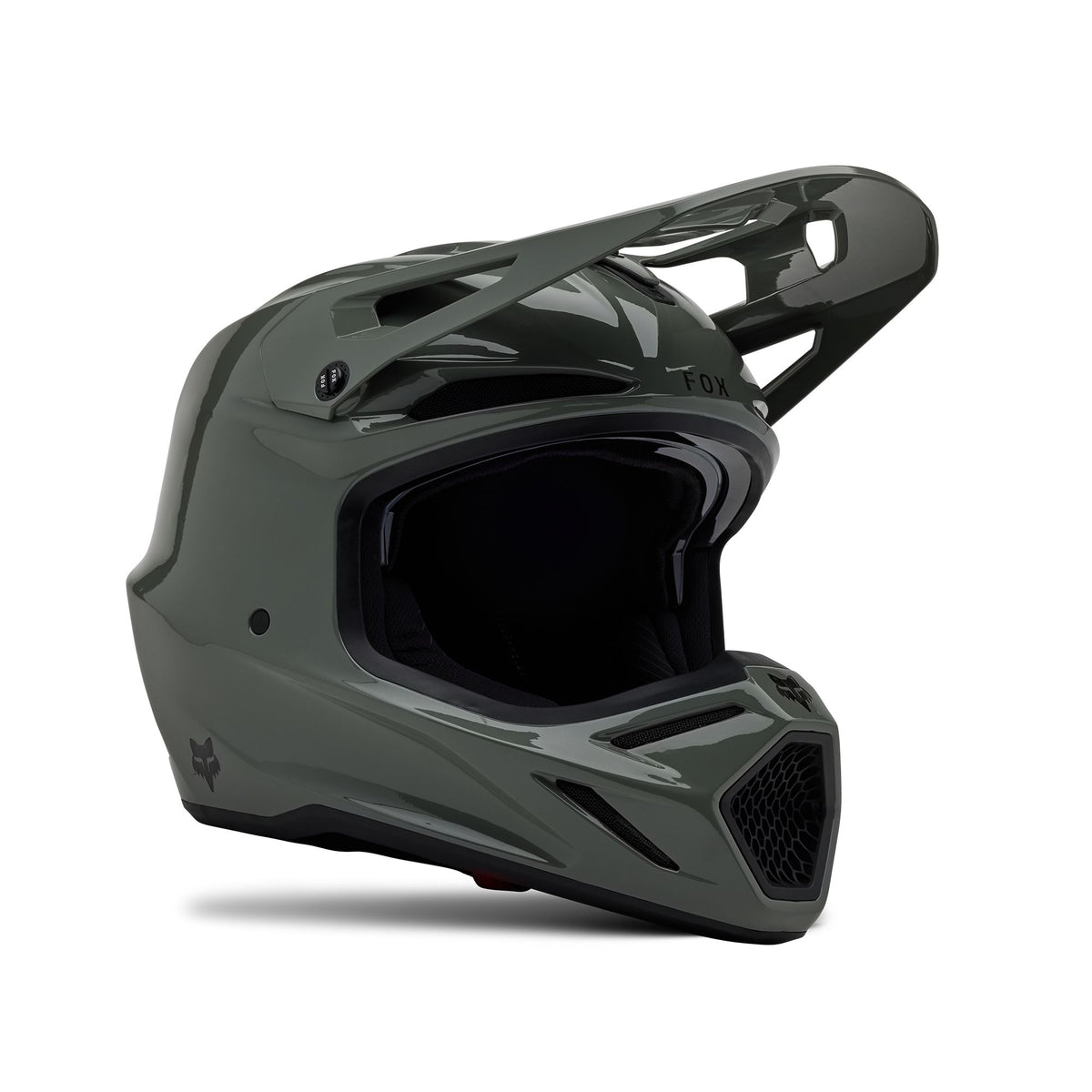 Fox Racing V3 Rs Carbon Solid Helmet - Dark Stone