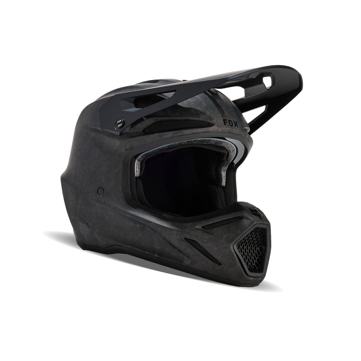Fox Racing V3 Rs Carbon Solid Helmet - Matte Black