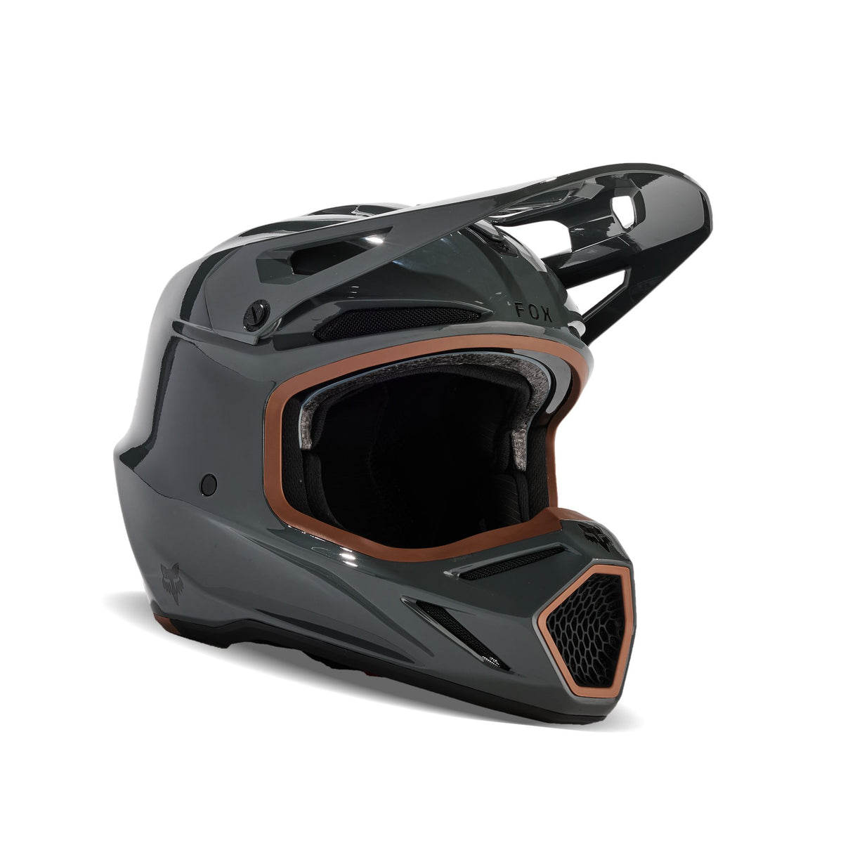 Fox Racing V3 Rs Carbon Solid Helmet - Dark Shadow