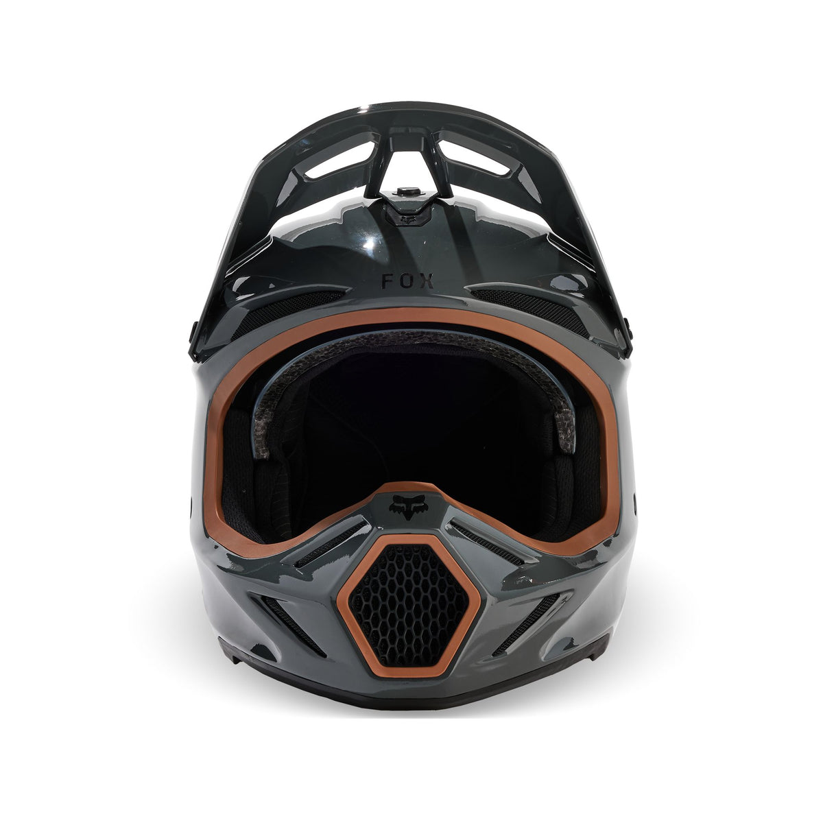 Fox Racing V3 Rs Carbon Solid Helmet - Dark Shadow