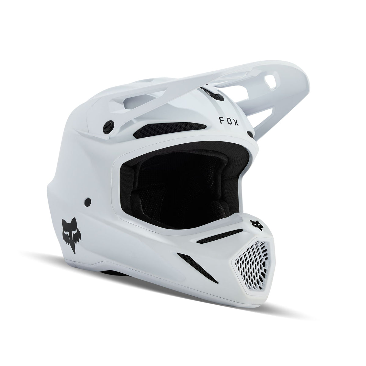 Fox Racing V3 Solid Helmet - Matte White