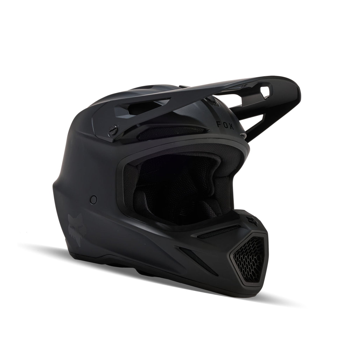 Fox Racing V3 Solid Helmet - Matte Black