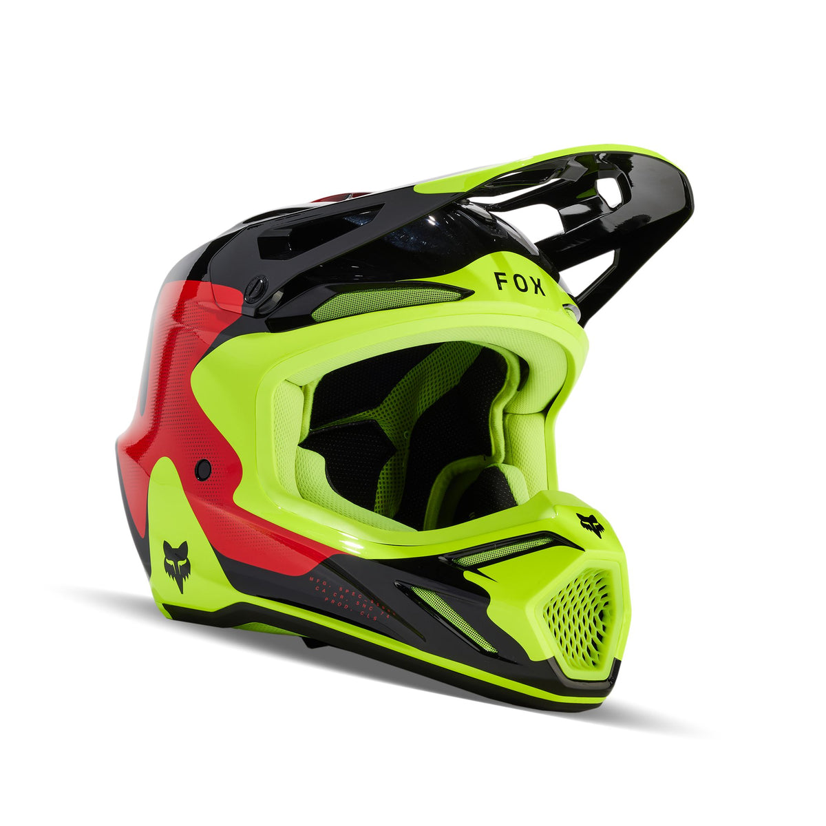 Fox Racing V3 Revise Helmet - Red/Yellow