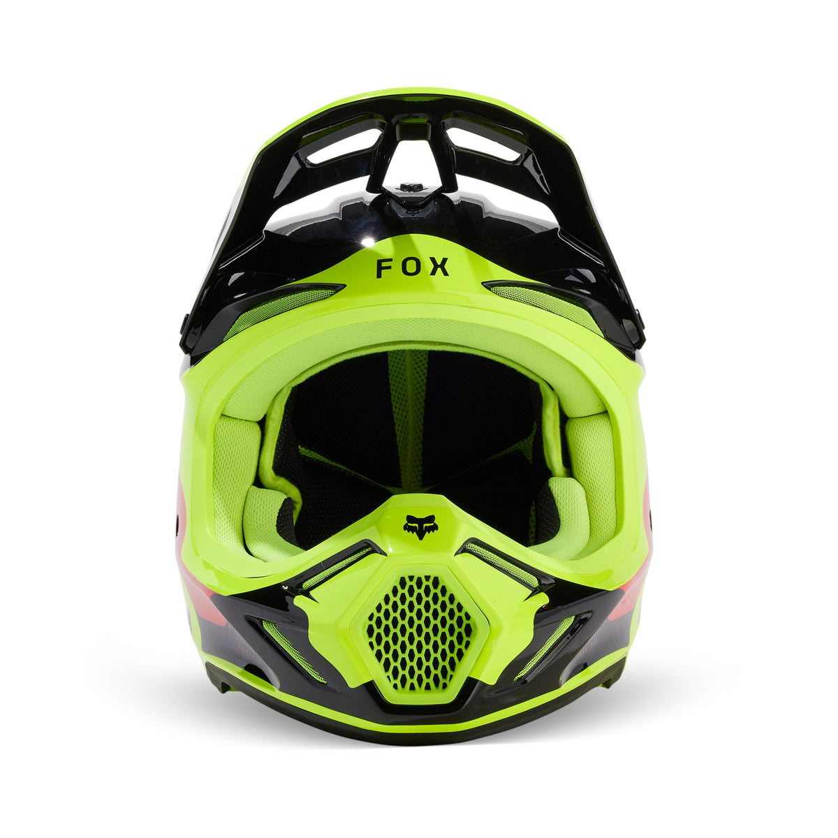 Fox Racing V3 Revise Helmet - Red/Yellow