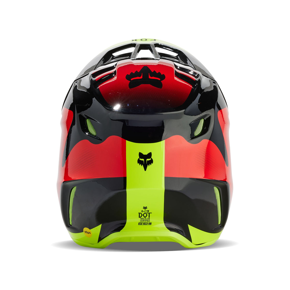 Fox Racing V3 Revise Helmet - Red/Yellow