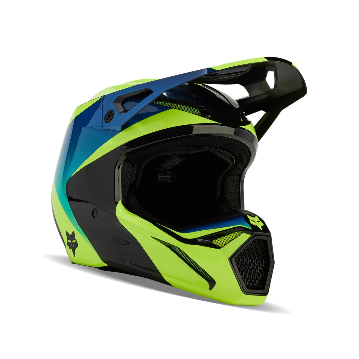 Fox Racing V1 Streak Helmet - Black/Yellow