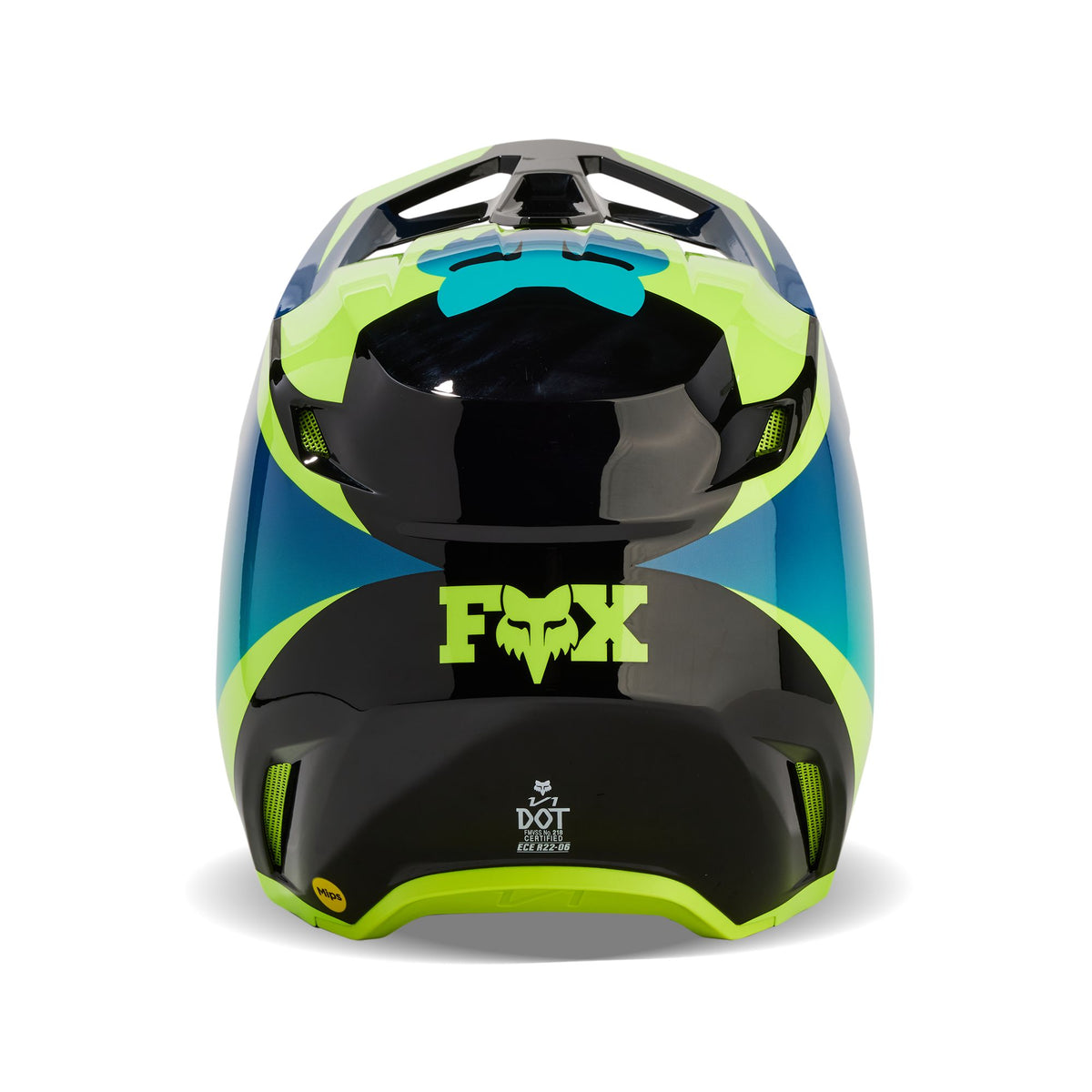 Fox Racing V1 Streak Helmet - Black/Yellow