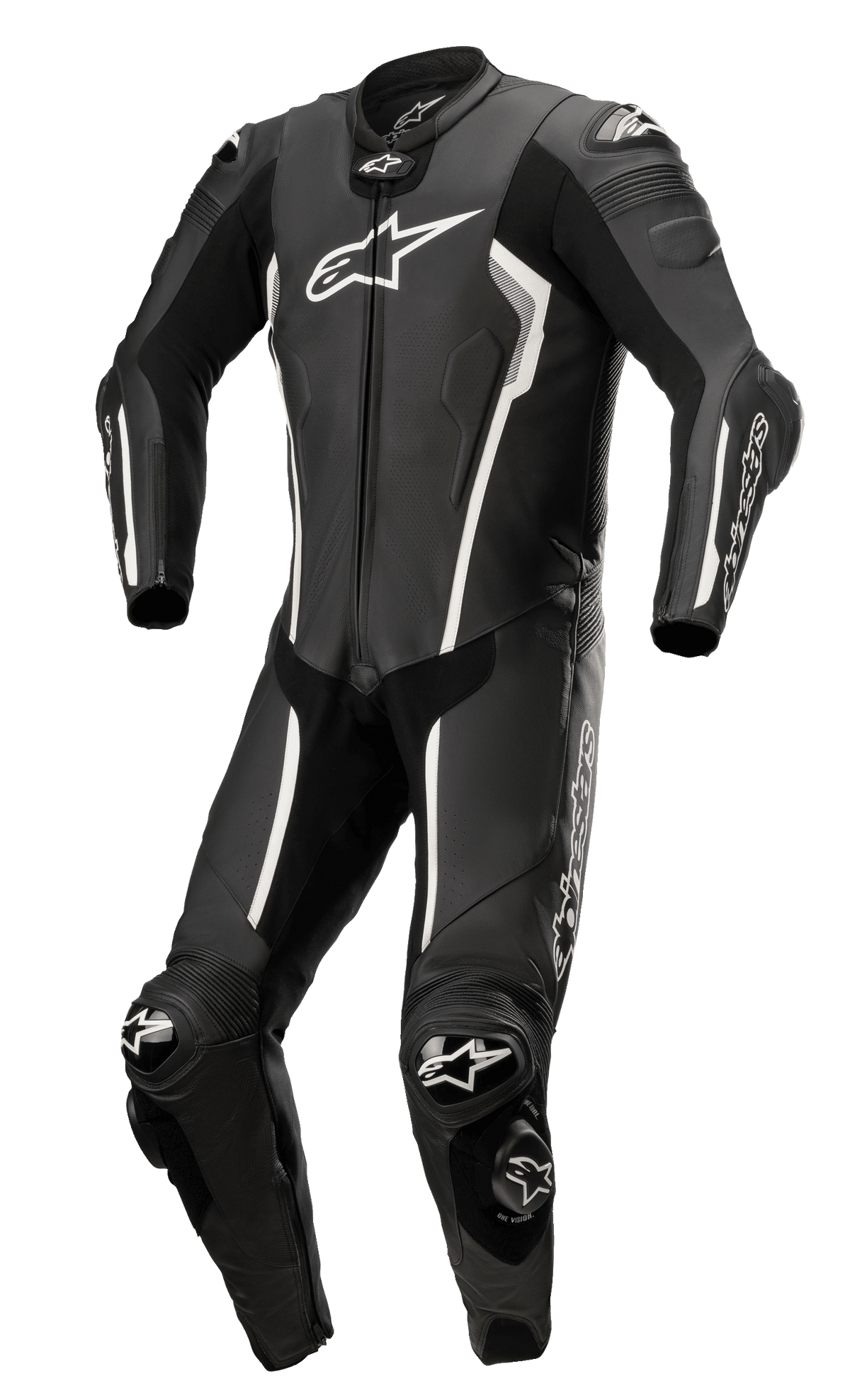 Alpinestars Missile v2 1-Piece Leather Suit CLOSEOUT - Black/White