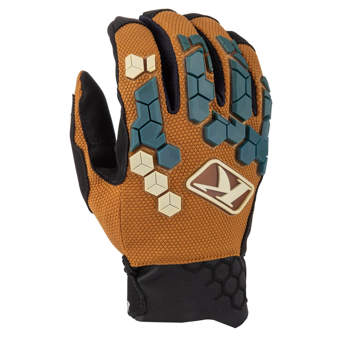 Klim Dakar Glove - Golden Brown/Petrol