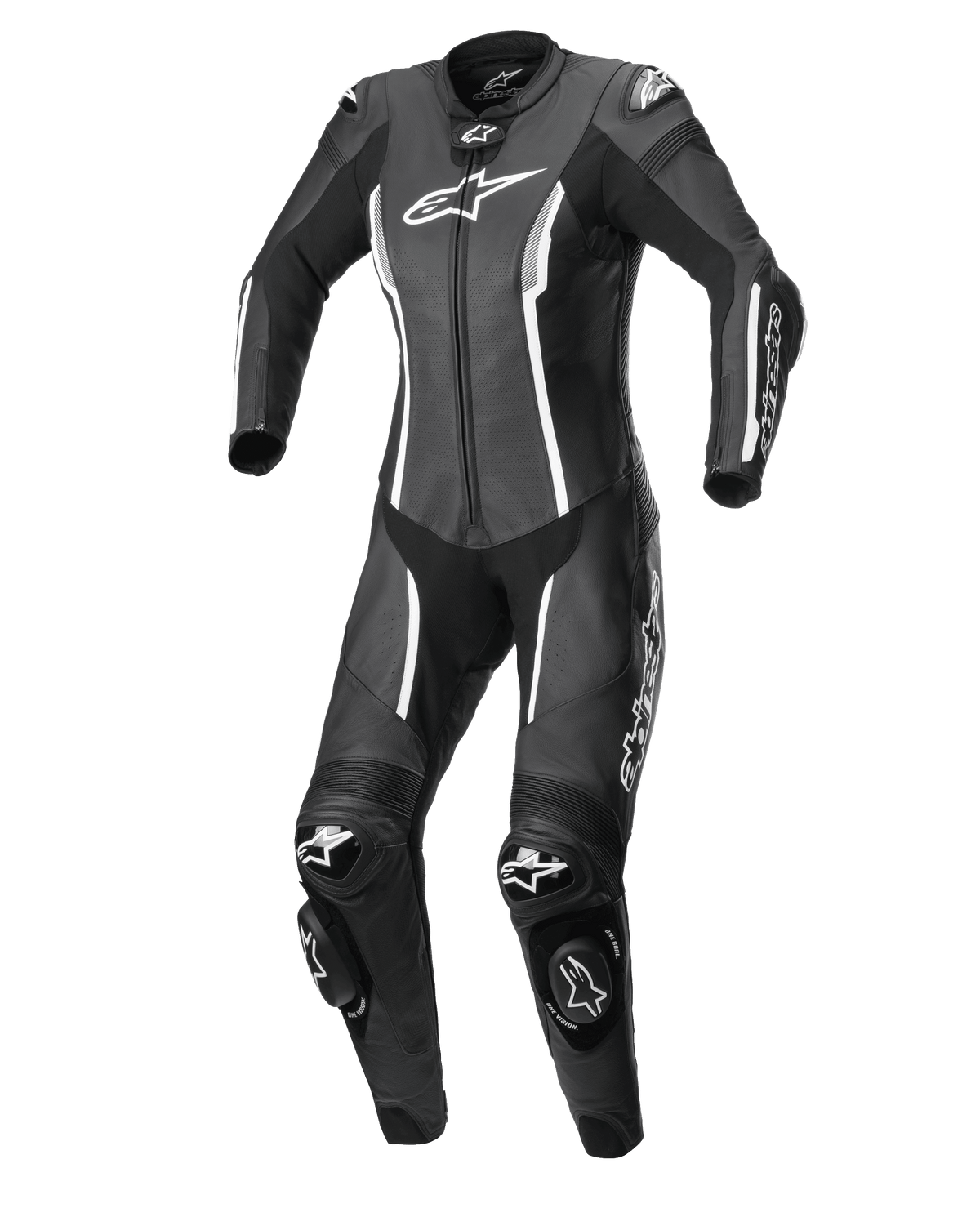 Alpinestars Stella Missile v2 1-Piece Leather Suit - Black/White