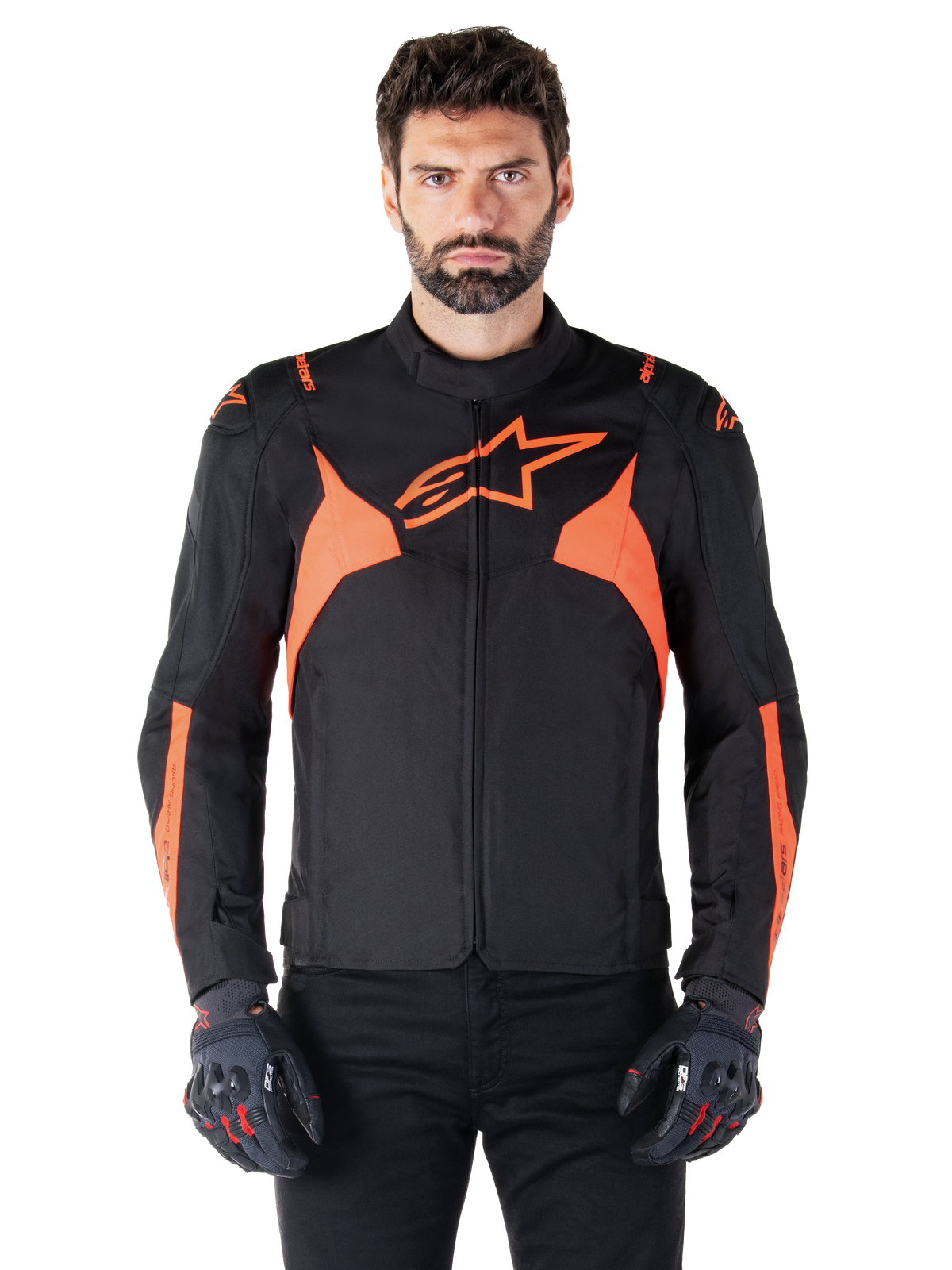 Alpinestars T-Jaws V4 Waterproof Jacket - Black/Red Fluo