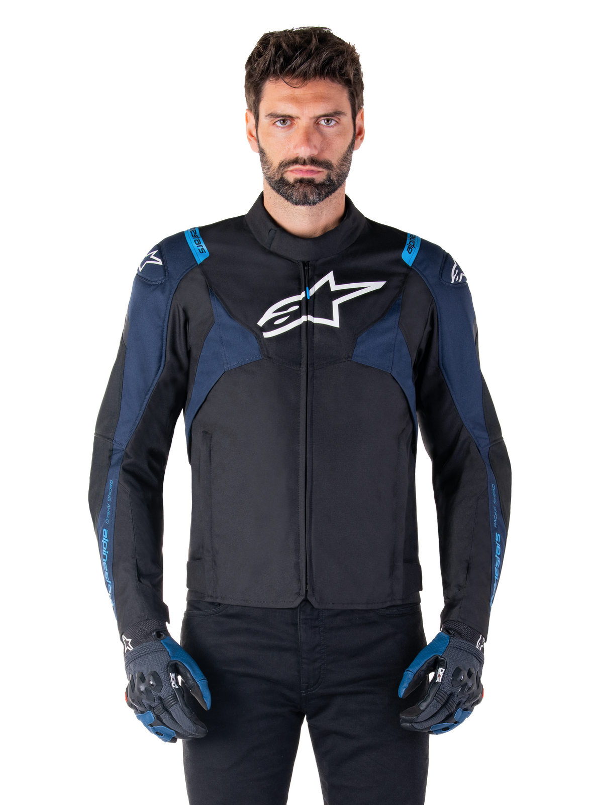 Alpinestars T-Jaws V4 Waterproof Jacket - Black/Dark Blue/Blithe Blue
