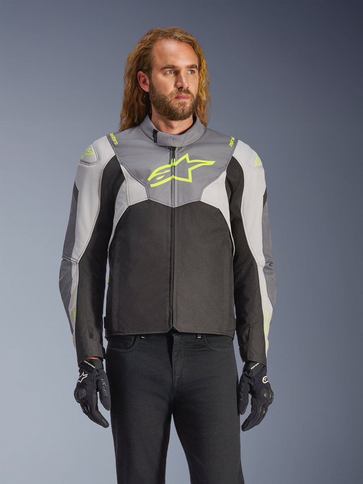 Alpinestars T-Jaws V4 Waterproof Jacket - Black/Ice Gray/Dark Gray