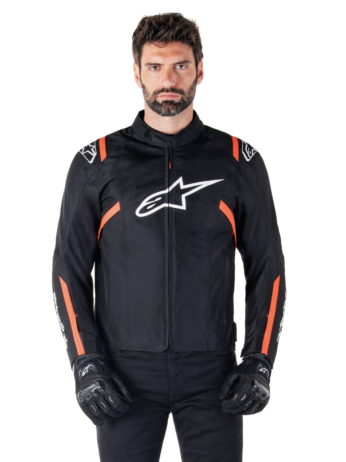 Alpinestars T-SPS V2 Waterproof Jacket - Black/White/Red Fluo