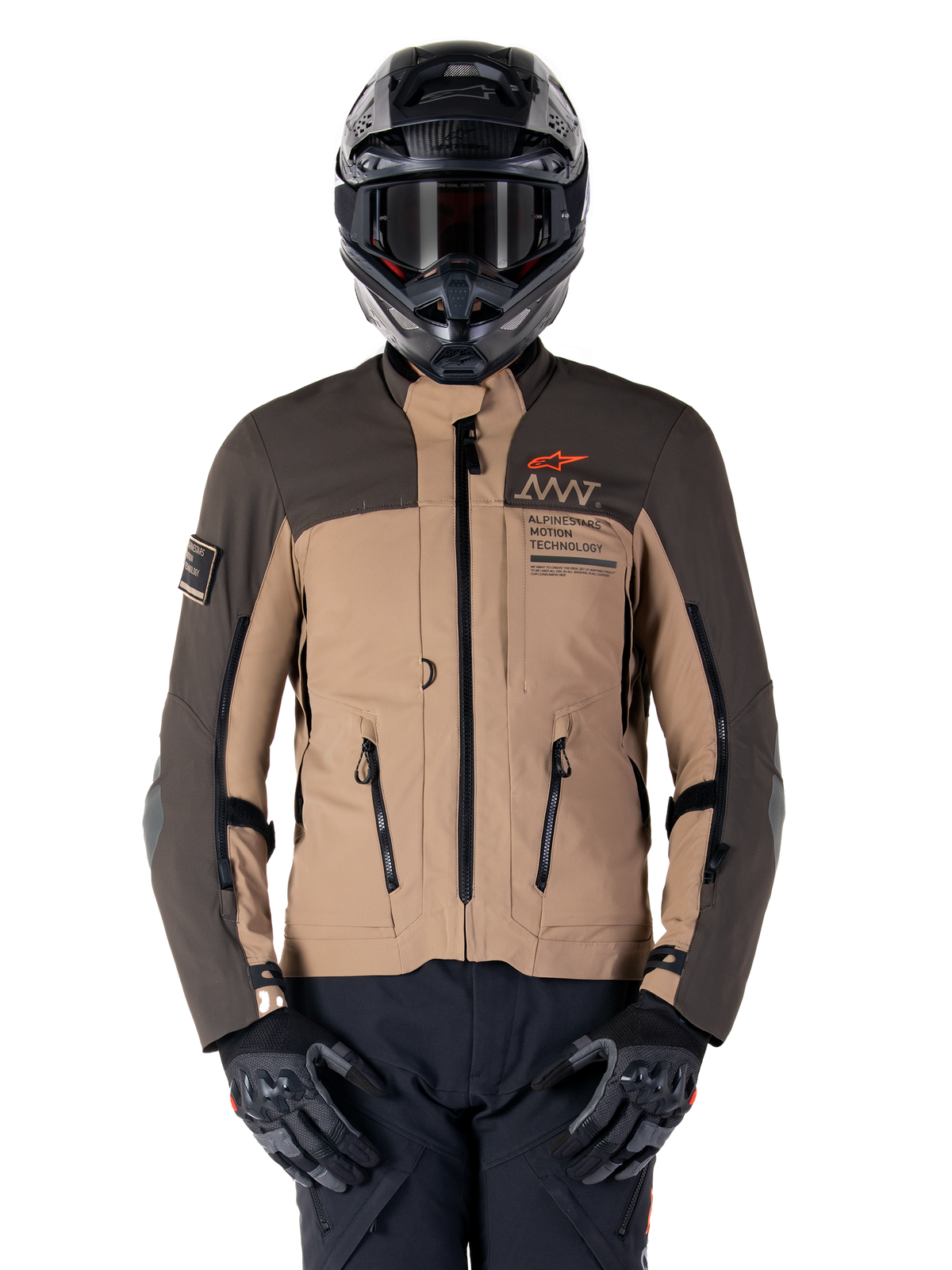 Alpinestars AMT-8 Stretch Drystar Xf Jacket - Dark Brown/Dark Khaki