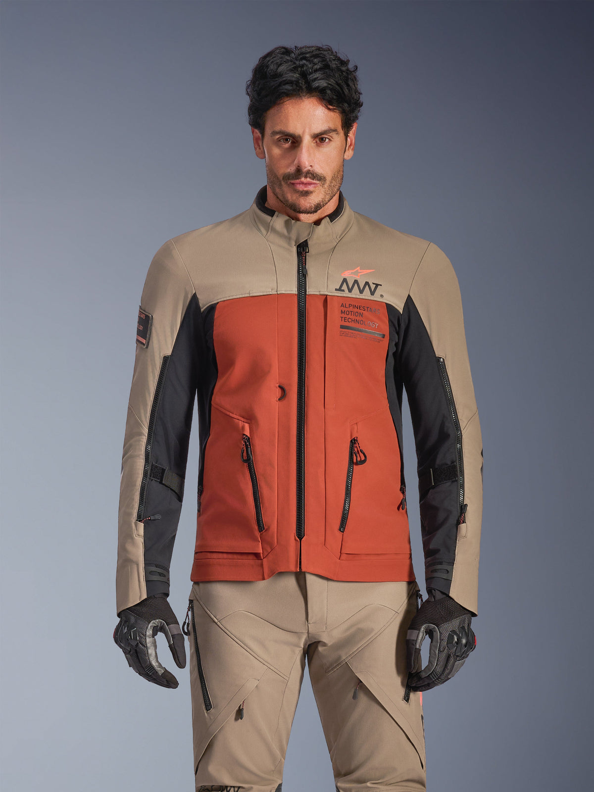 Alpinestars AMT-8 Stretch Drystar XF Jacket - Walnut Rust/Black