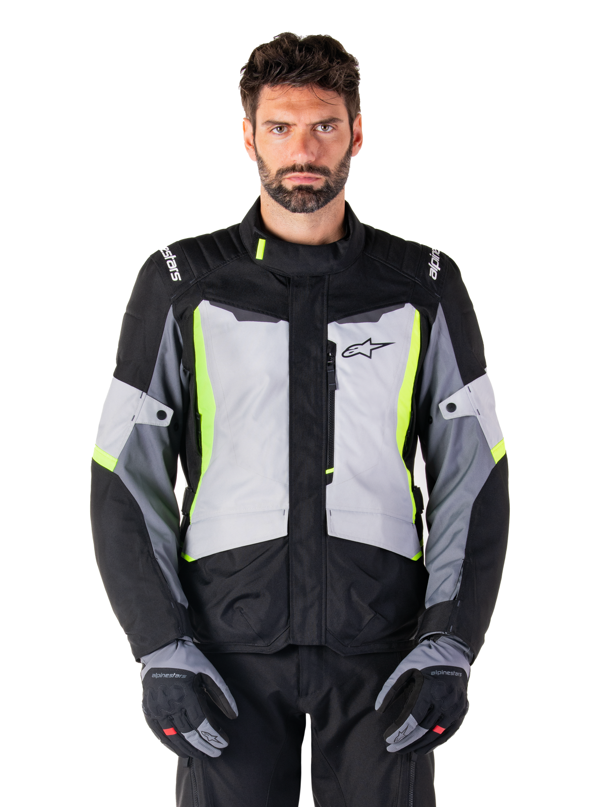 Alpinestars ST-1 Waterproof Jacket - Ice Gray/Black/Yellow Fluo
