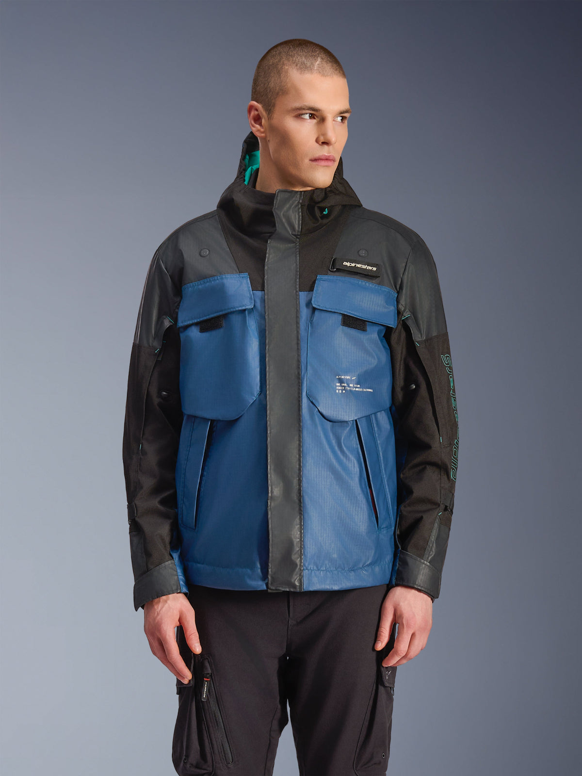 Alpinestars Mospher WP Jacket - Black Dark/Petrol