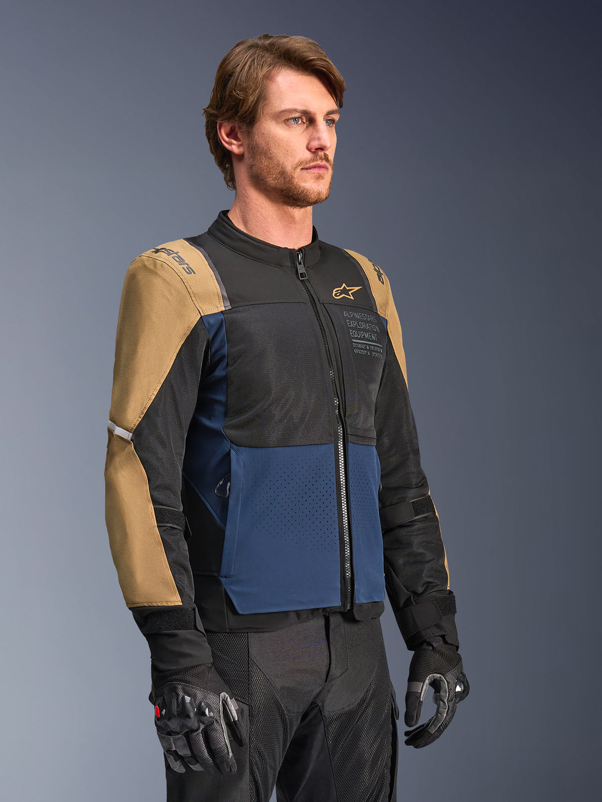 Alpinestars St-2 Air Jacket - Deep Blue/Dark Khaki/Black