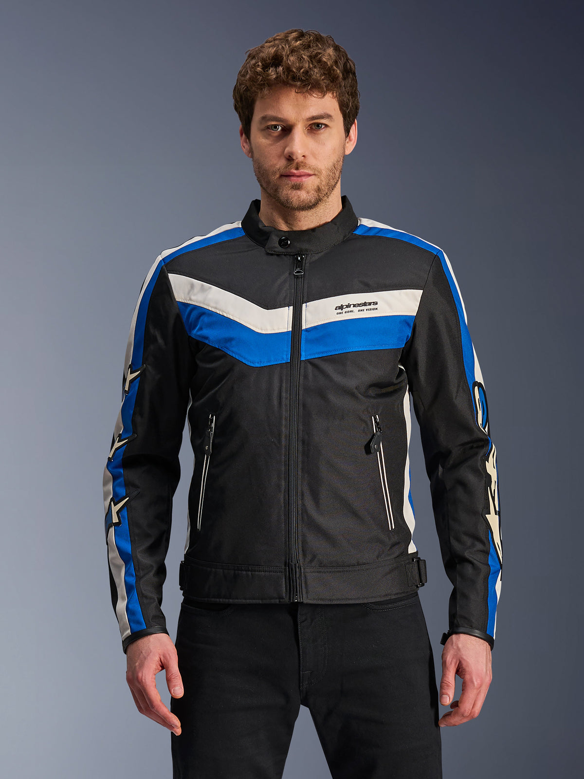 Alpinestars T-Dyno Wr Jacket - Black/Blue/Ecru