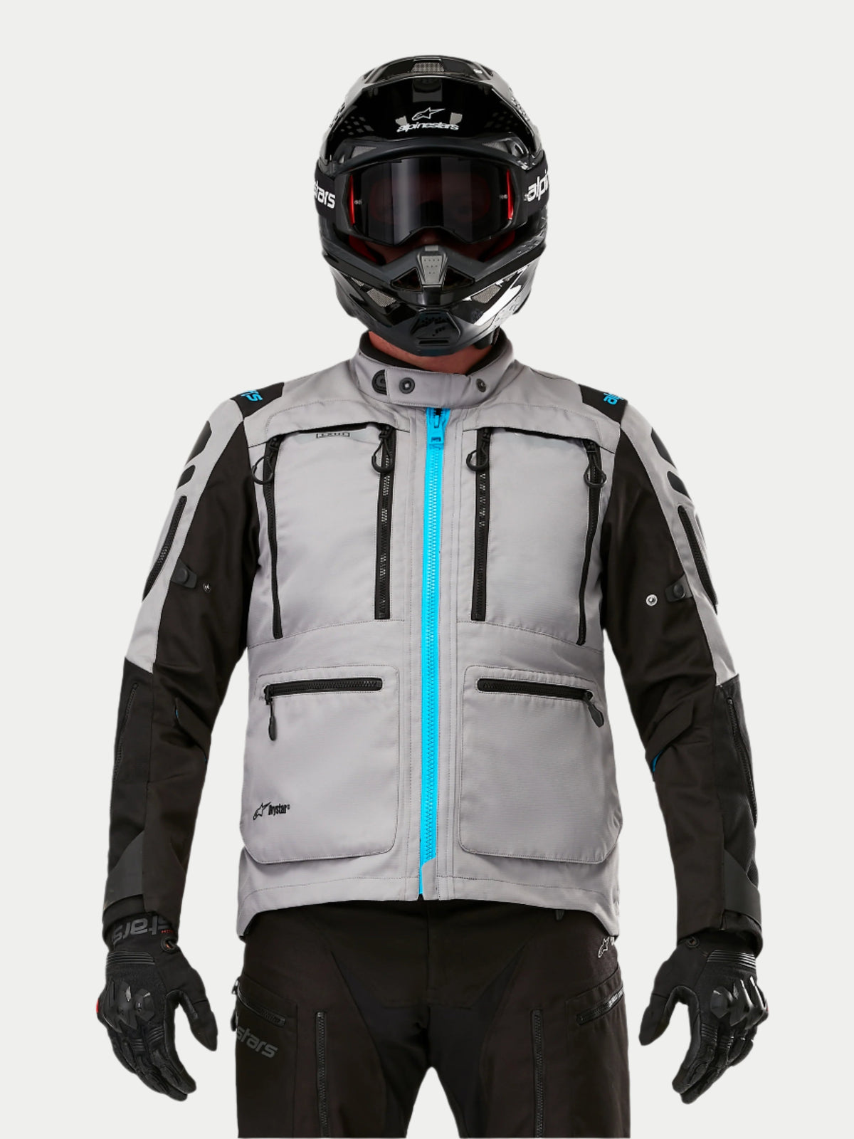 Alpinestars Ardent 3In1 Adventure Touring Jacket - Grey Black/Light Blue