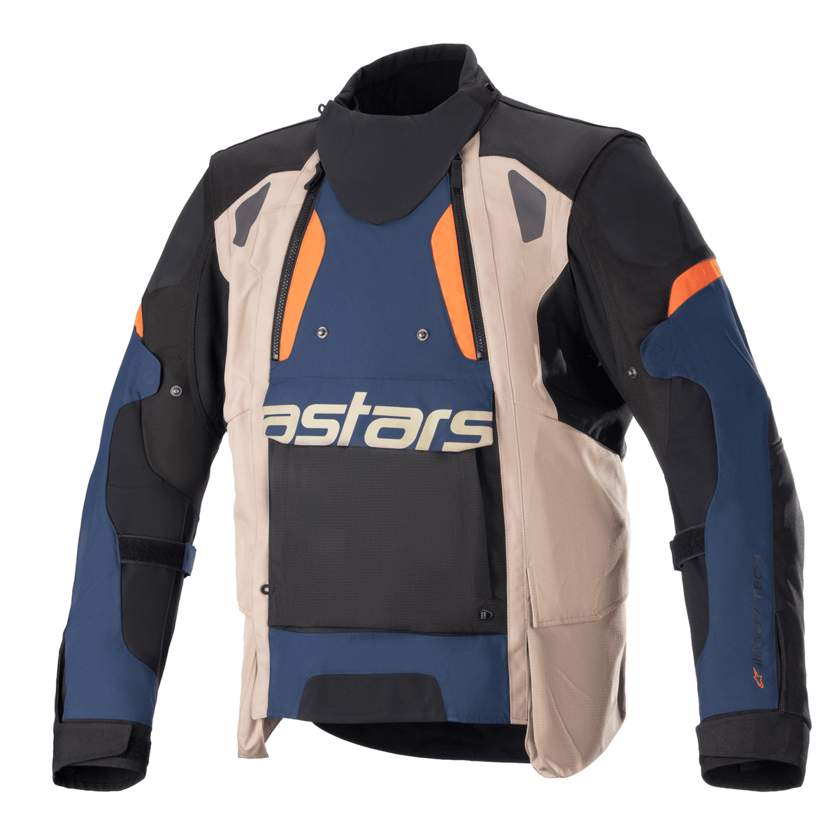 Alpinestars Halo Drystar Jacket - Dark Blue/Dark Khaki/Flame Ora