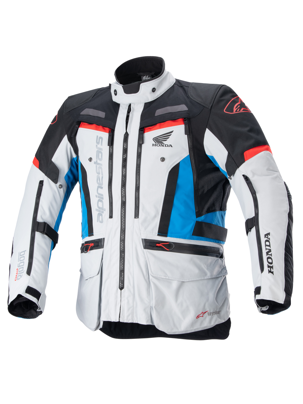 Alpinestars Honda Bogota' Pro Drystar Jacket - Ice Gray/Blue/Bright Red
