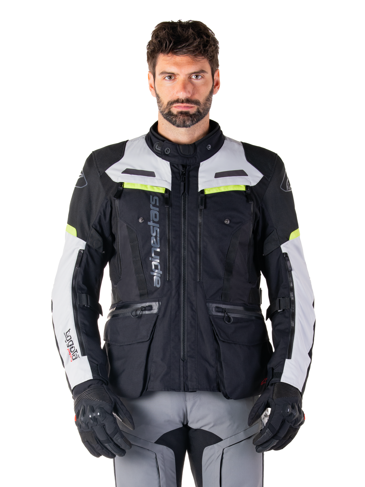 Alpinestars Bogota' Pro Drystar Jacket - Black/Ice Gray/Yellow